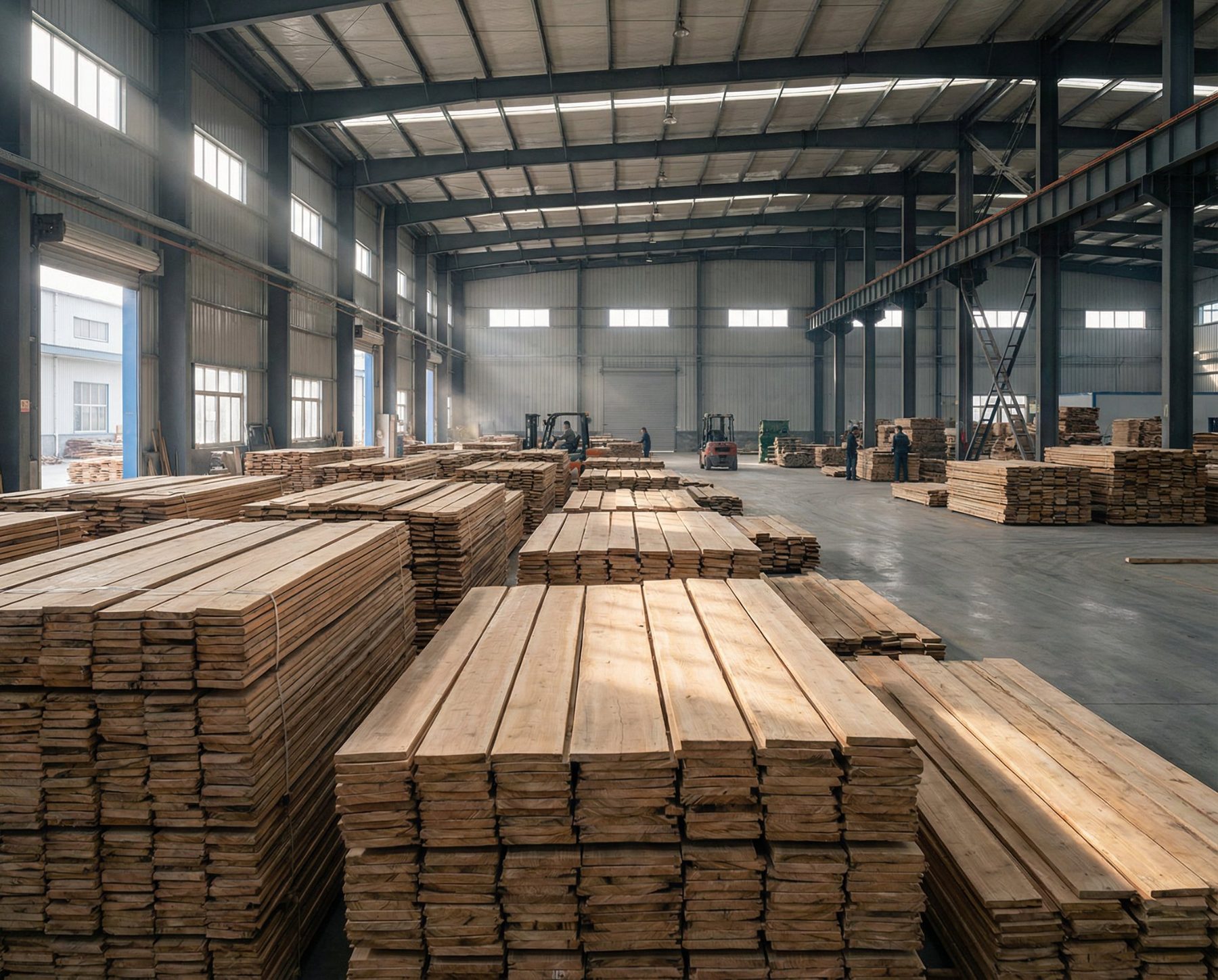 Bodega de madera natural en Anji, China